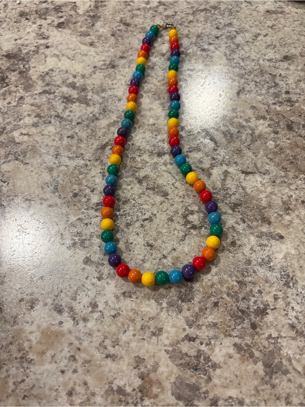 Multicolor Beaded Necklace - Rainbow Colors